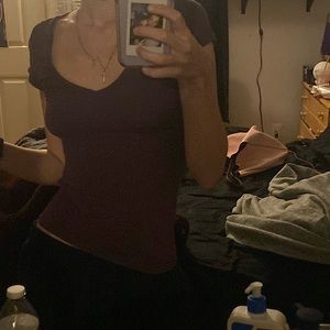 GARAGE purple short sleeve shirt, PLAIN nothing to it